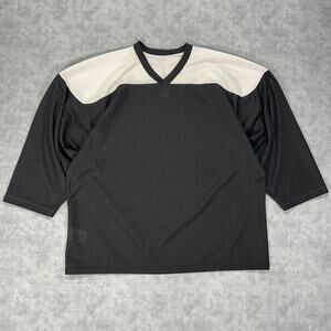 VTG CCM black/white blank hockey jersey sportswear streetwear mens Large